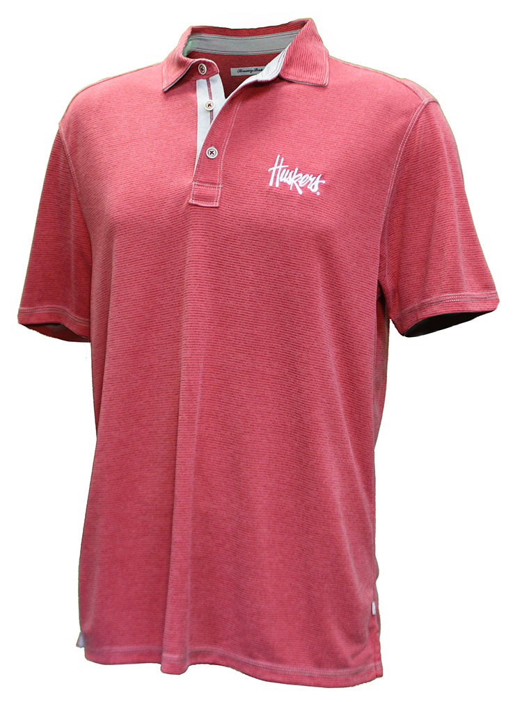 Huskers Paradiso Cove Tommy Bahama Polo - Chili Pepper