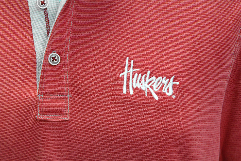 Huskers Paradiso Cove Tommy Bahama Polo - Chili Pepper