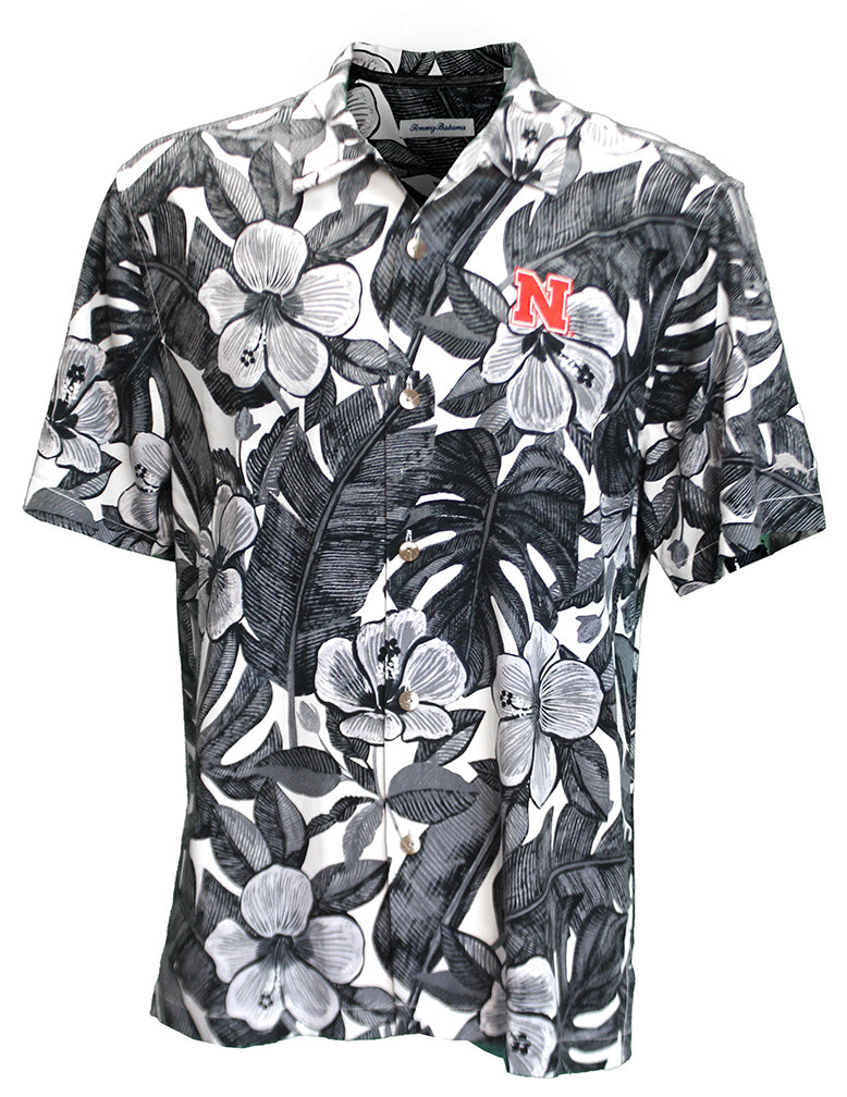 Nebraska Floral Lush Camp Tommy Bahama - Black