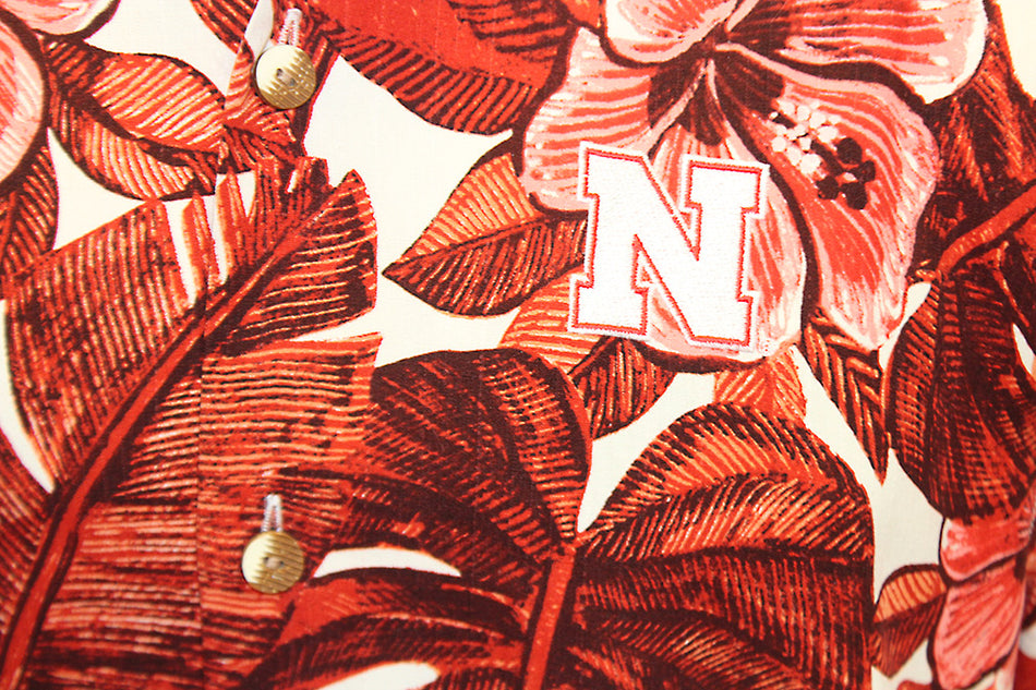 Nebraska Floral Lush Camp Tommy Bahama - Chili Pepper