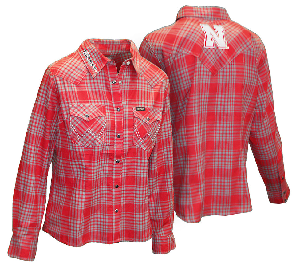 Lady Huskers Snap Wrangler Shirt