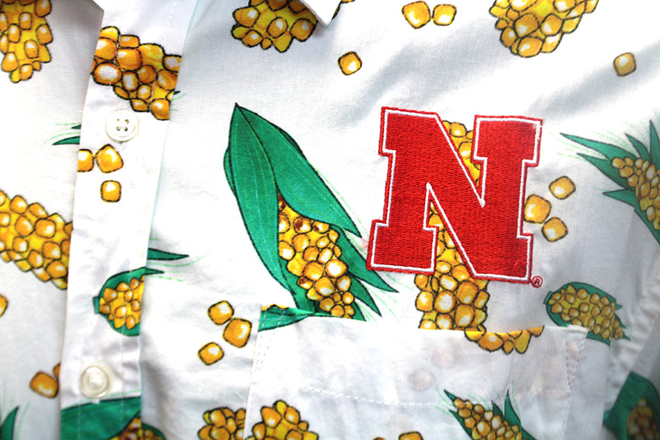 Nebraska Corn Cob Button Up Shirt