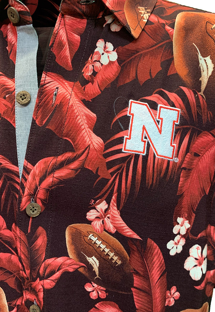 Nebraska Football Veracruz Button T. Bahama - Sunset