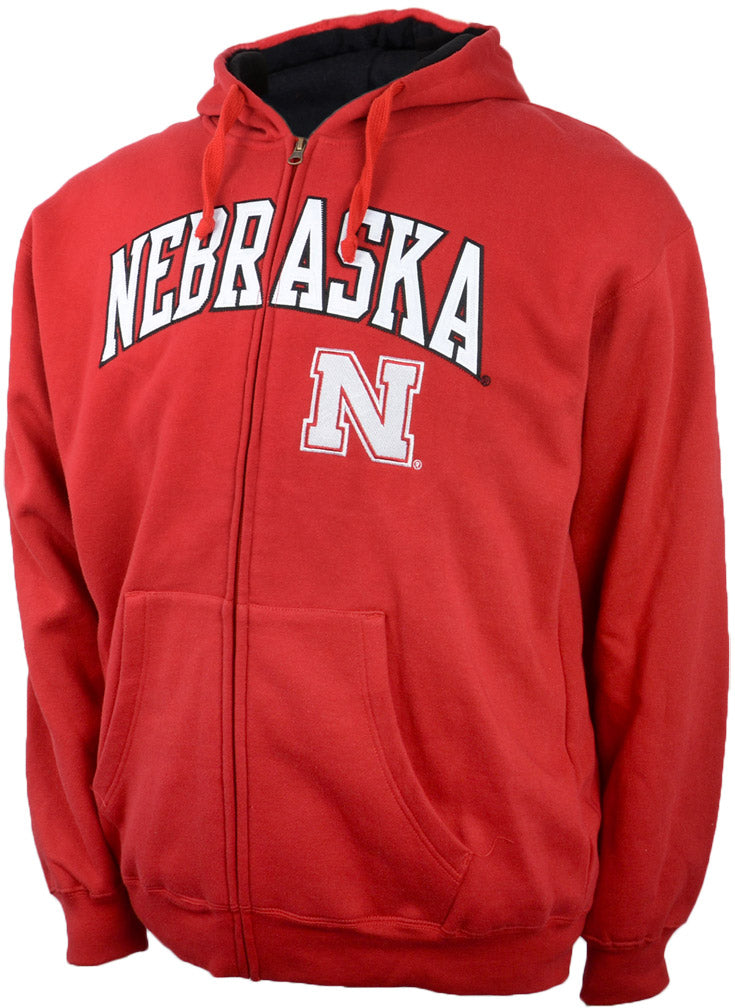 OS BASIC FLEECE FULL ZIP HOODIE RED