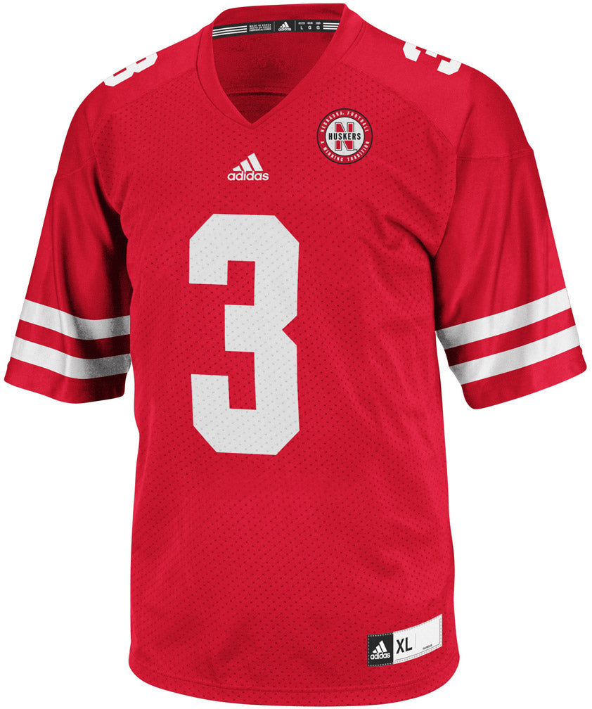 Adidas No. 3 Replica Nebraska Football Jersey