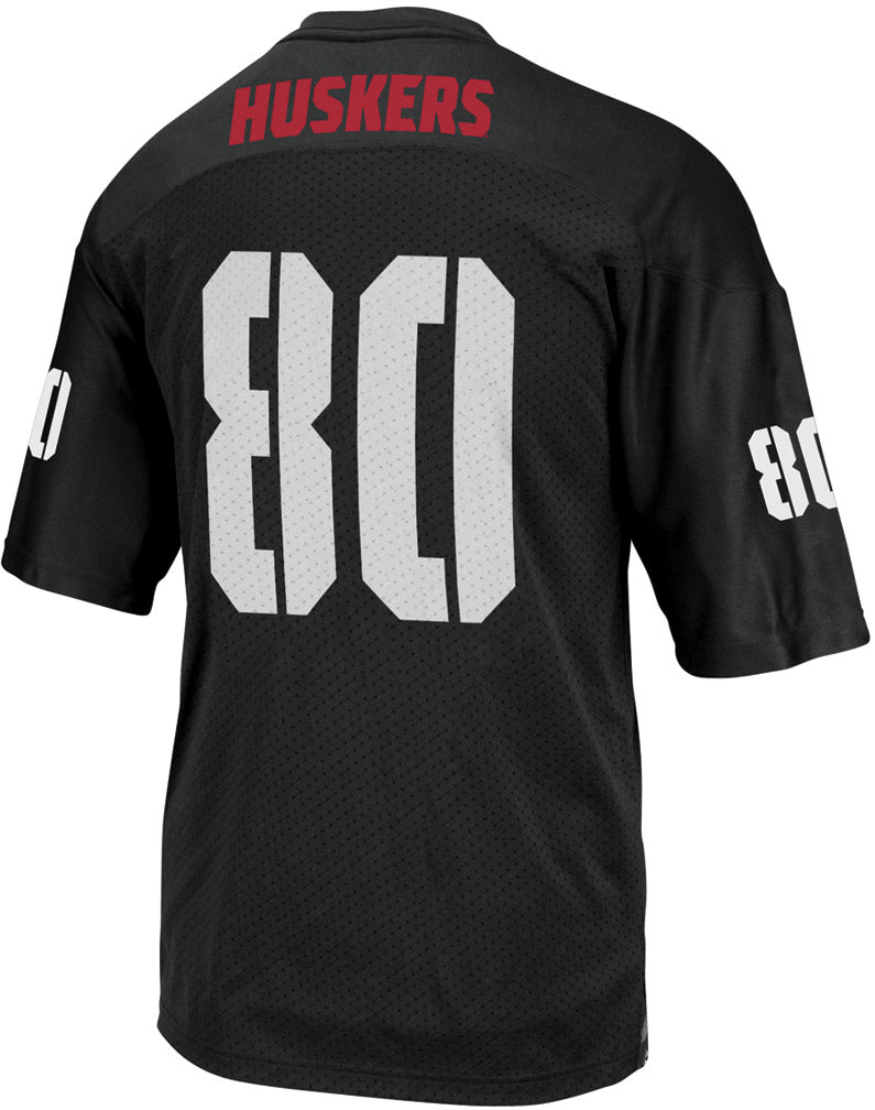 Adult Tech Fit # 80 Black Jersey