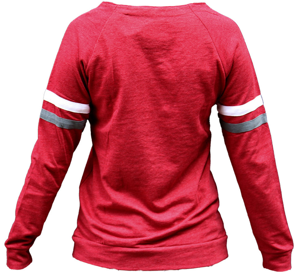 Womens L/S Laceup Pullover Sweatshirt