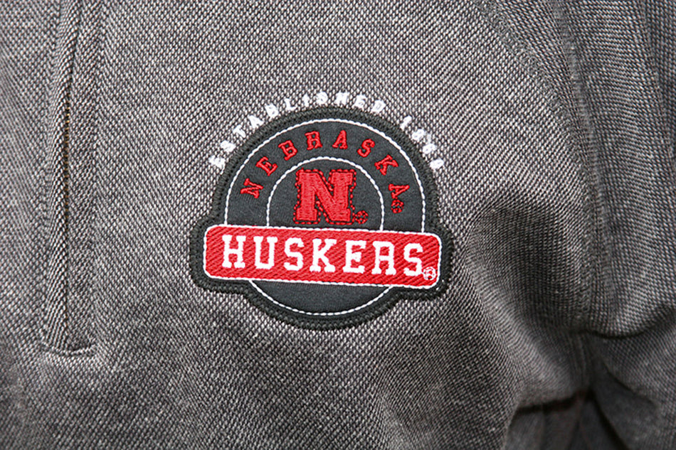 Gray Heathered Nebraska Huskers Quarter Zip