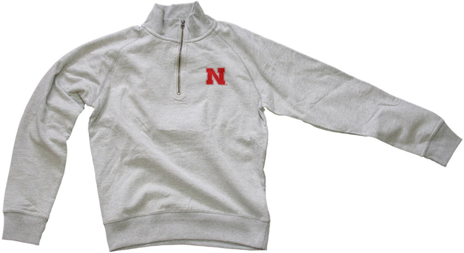 Gray Nebraska Quarter Zip