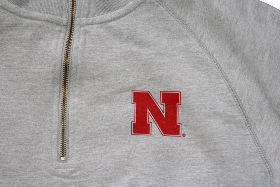Gray Nebraska Quarter Zip