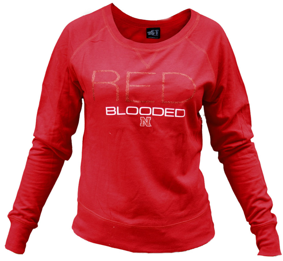 Ladies Jr. Red Blooded Slouchy Pullover