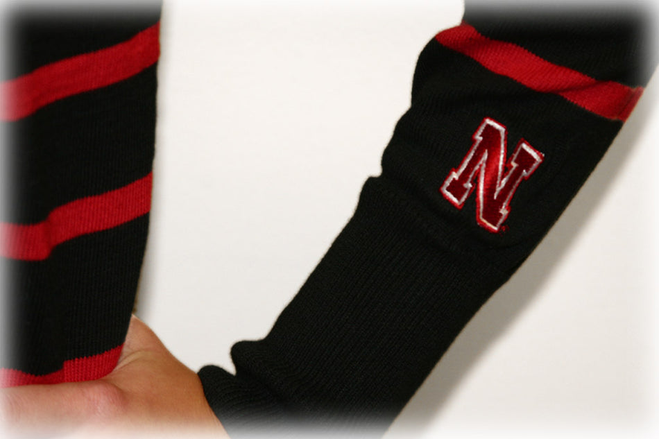 Husker Striped Sleeve Tag Crew