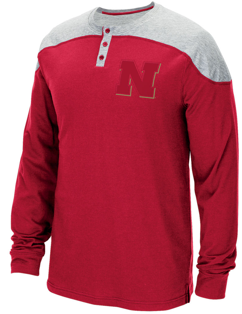 Red  Adidas Henley with N