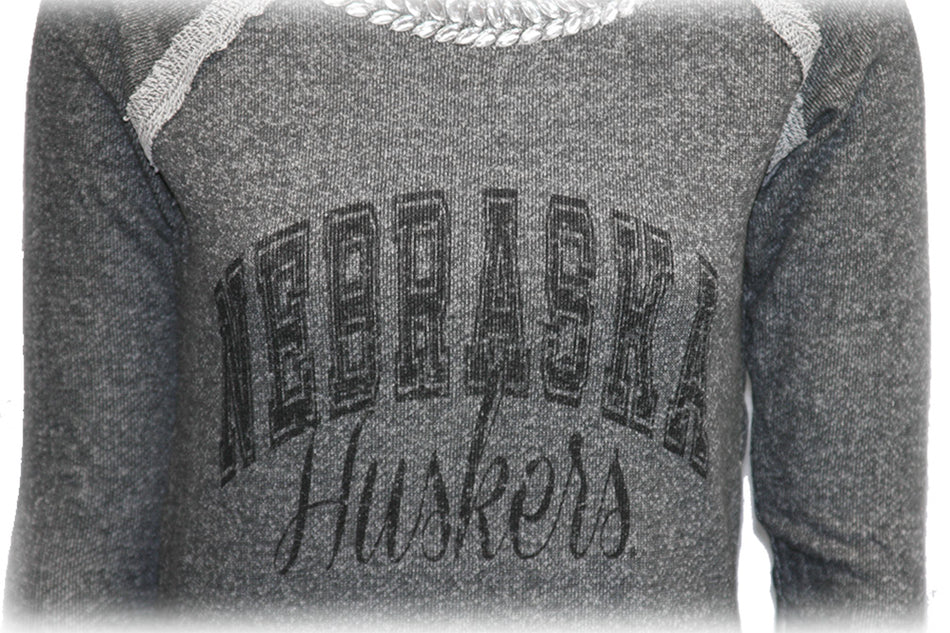 Gameday Embellished Arch Nebraska Huskers Sweater
