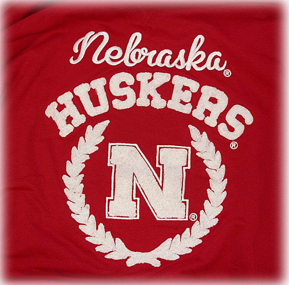 Chenille Nebraska N Emblem Over-size Crew