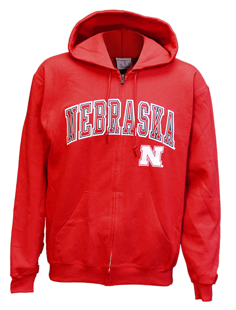 Nebraska Iron N Champion Full Zip Hood