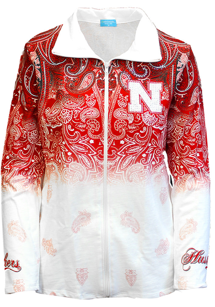 Nebraska Gals Ombre Print Full Zip Jacket
