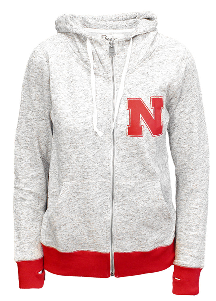 Nebraska Gals Oatmeal Full Zip Hoodie