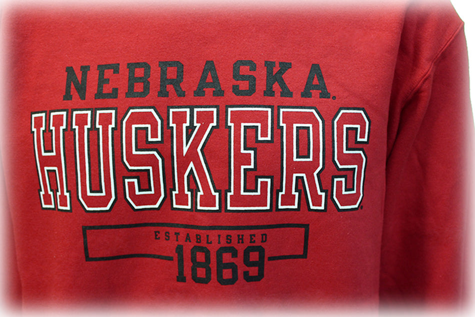 Nebraska Huskers 1869 Outline Crew Sweat