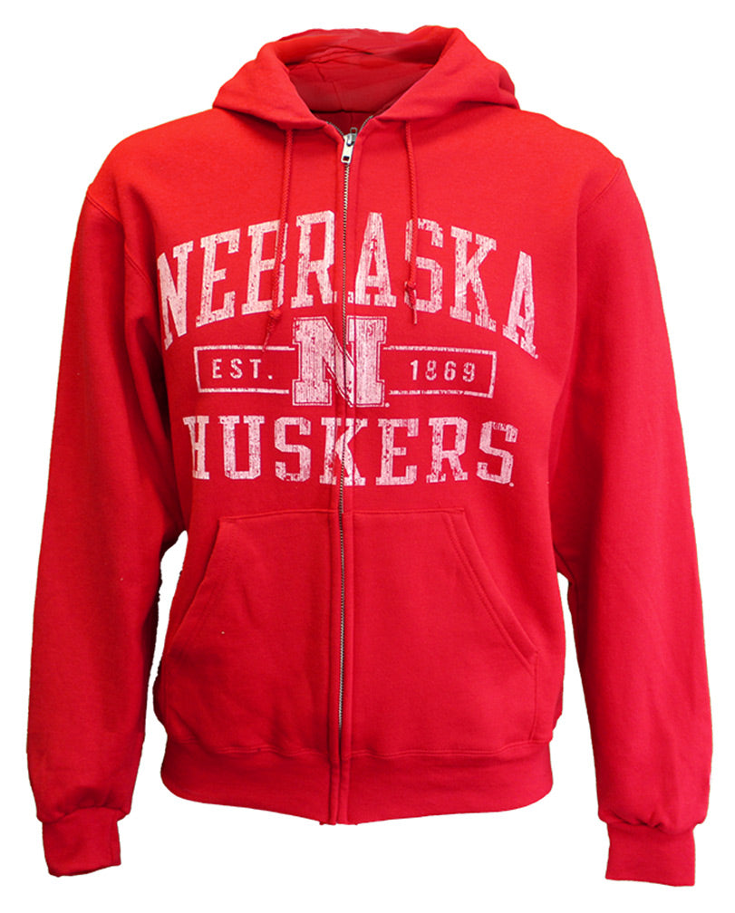 Nebraska Huskers Full Zip Vintage Champ Hoodie