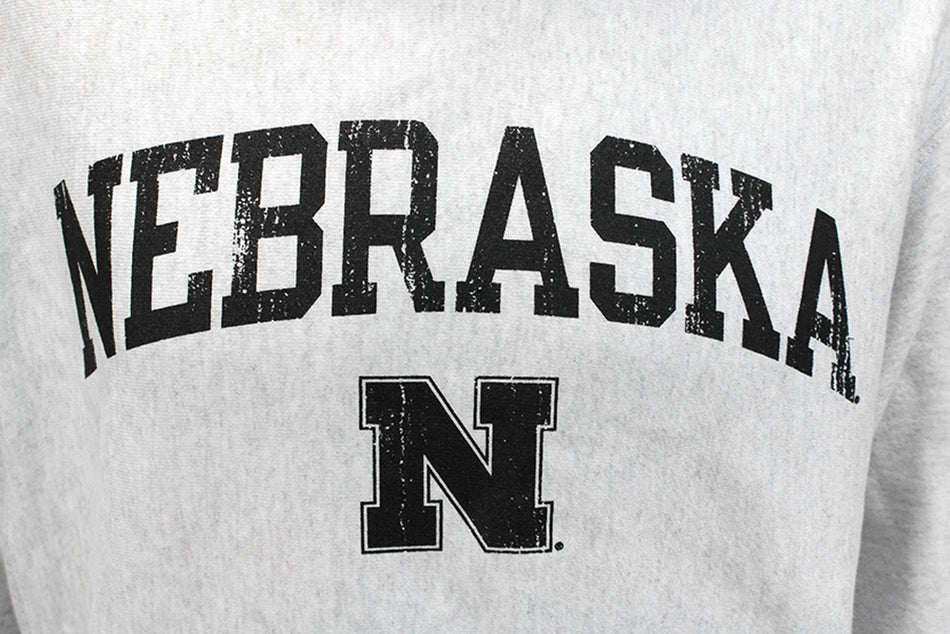 Silver Gray Arch Vintage Nebrask Champ Hoodie