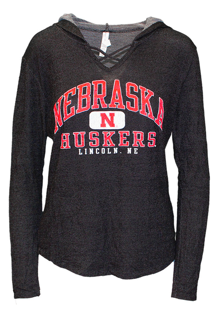 N Huskers Criss Cross Terry Hoodie