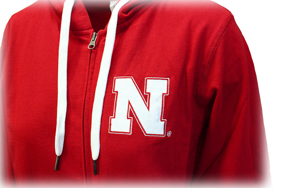 Nebraska Gals Full Zip Bling Hoody