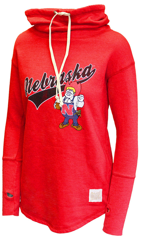 Nebraska Herbie Funnel Neck Hoodie