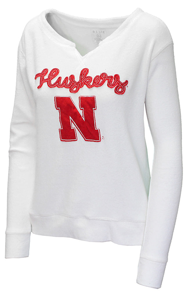Huskers V-Neck Terry Sweatshirt