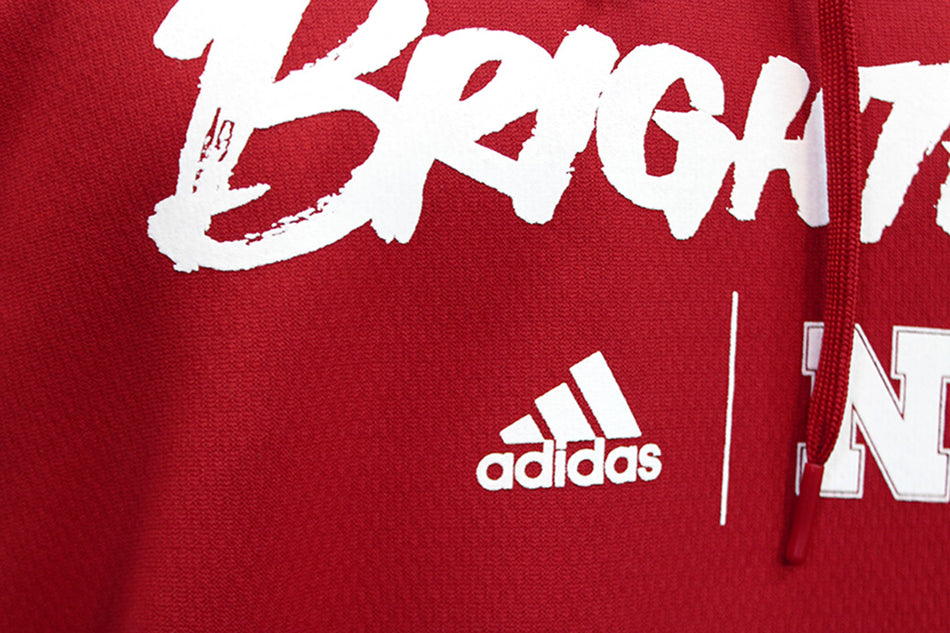 Adidas Huskers Red Burns Brighter Deluxe Fleece Hoody