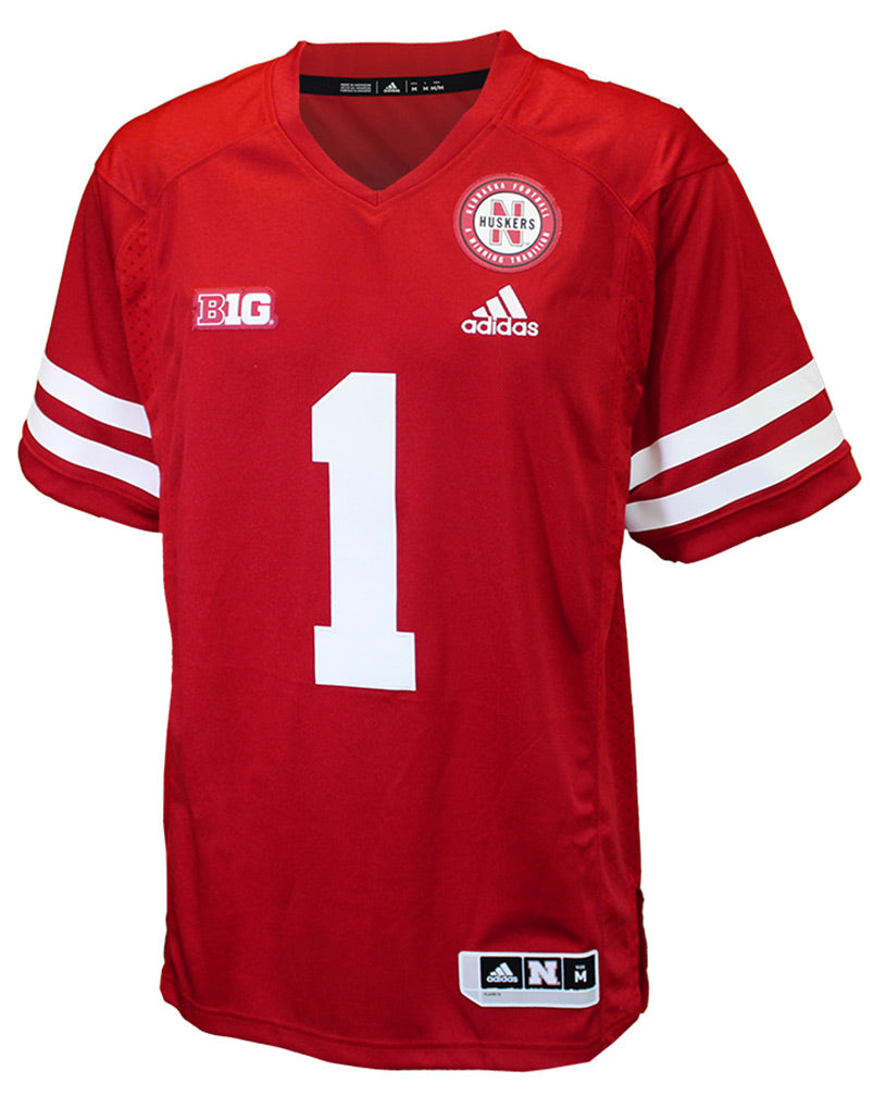 Adidas Premier No. 1 Cornhuskers Football Jersey