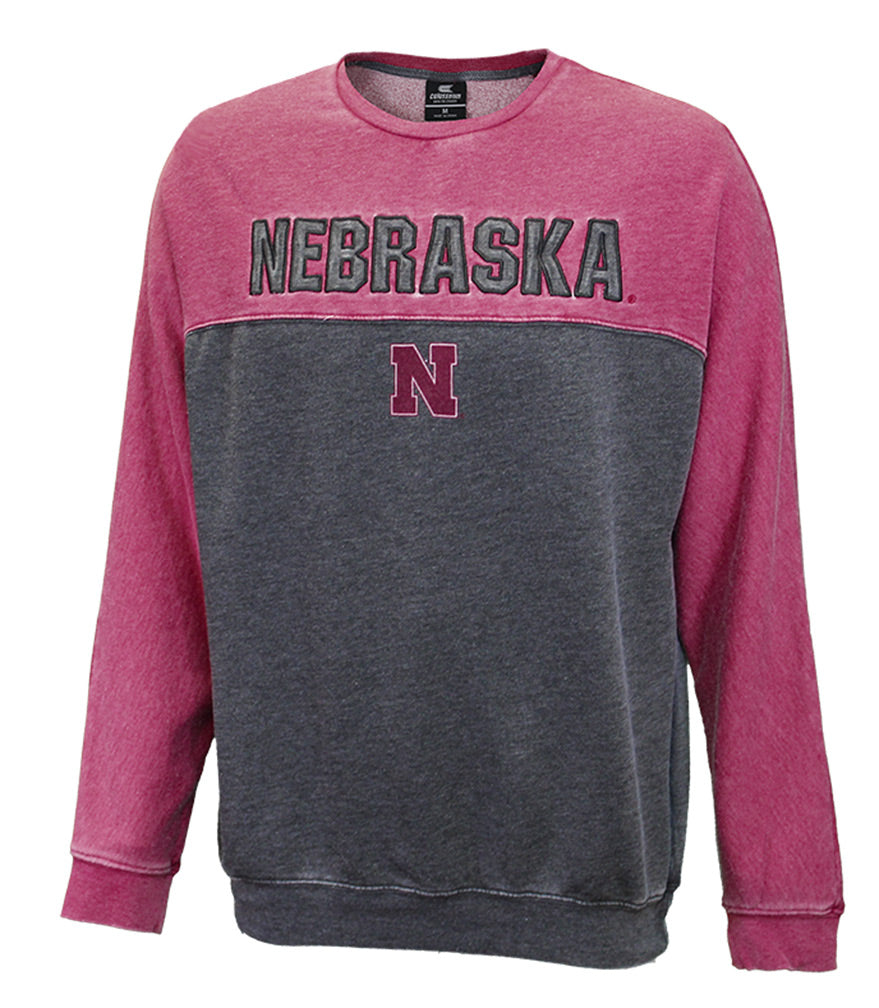 Huskers Hit Split Crewneck