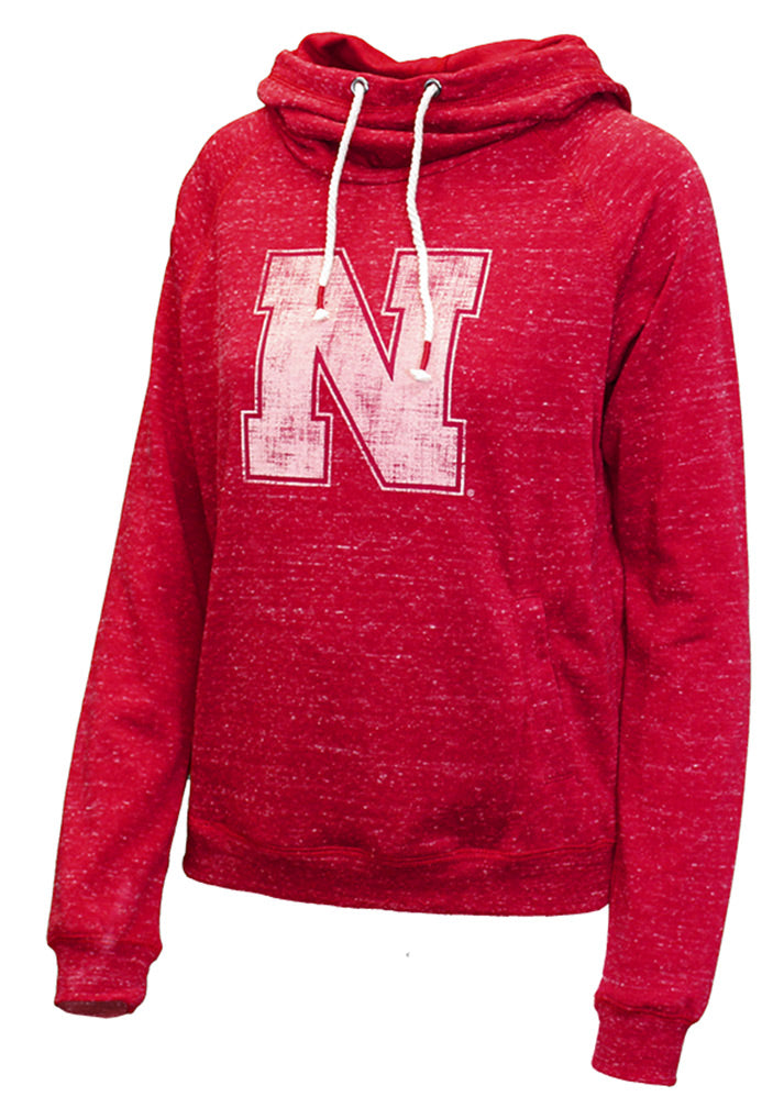 Nebraska Womens Distressed Soft Hoodie