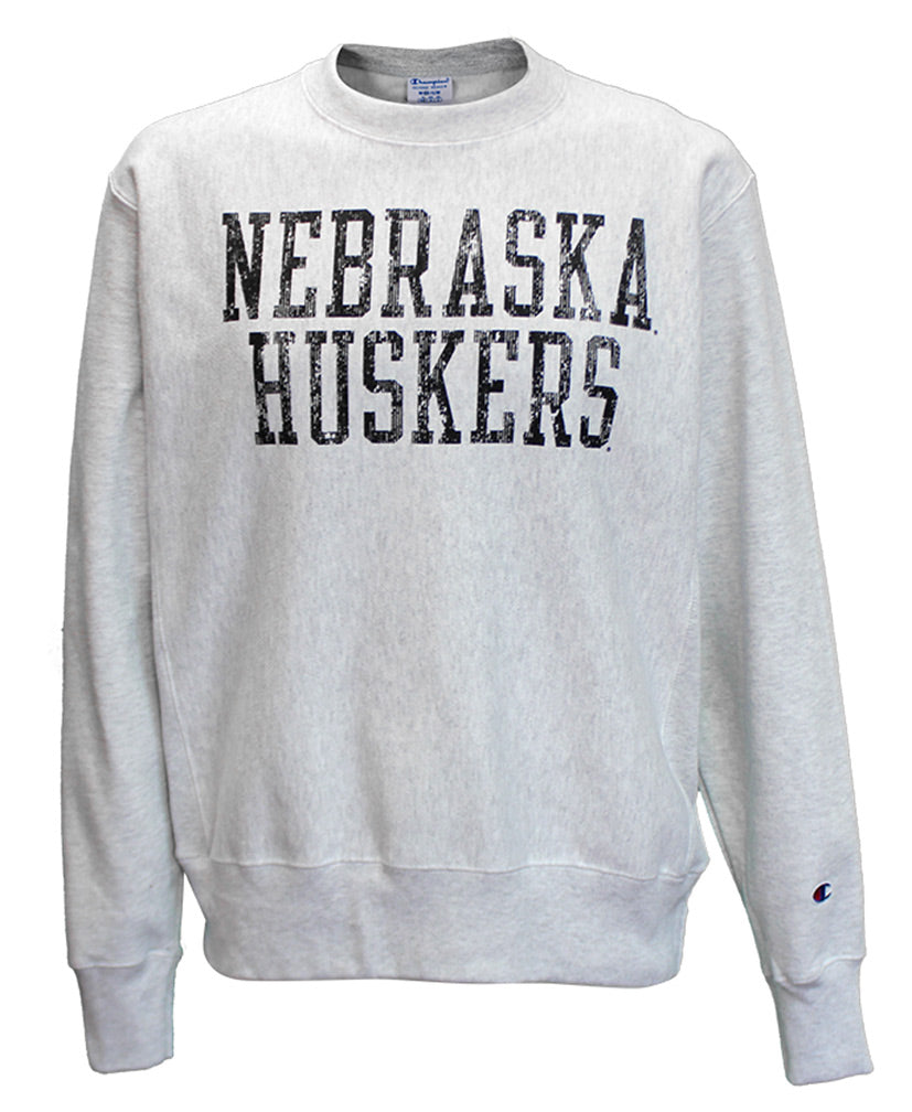Nebraska Reverse Weave Champion Crew - Steel