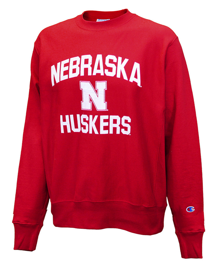 Nebraska Reverse Weave Champion Crew - Red