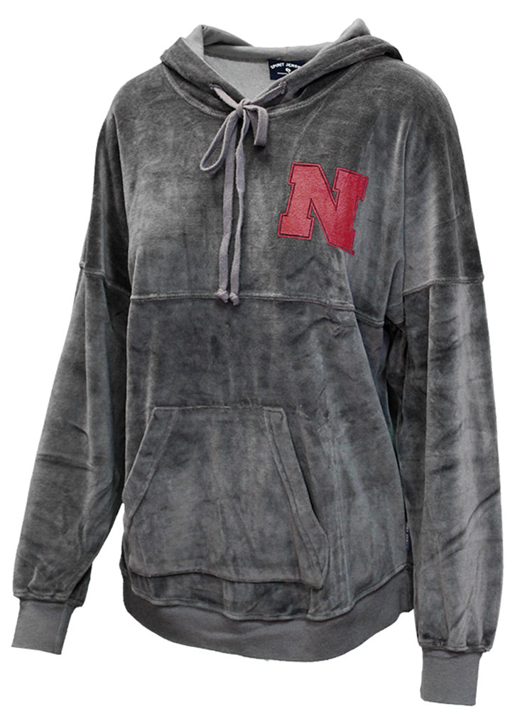Husker Ladies Velour Hoodie