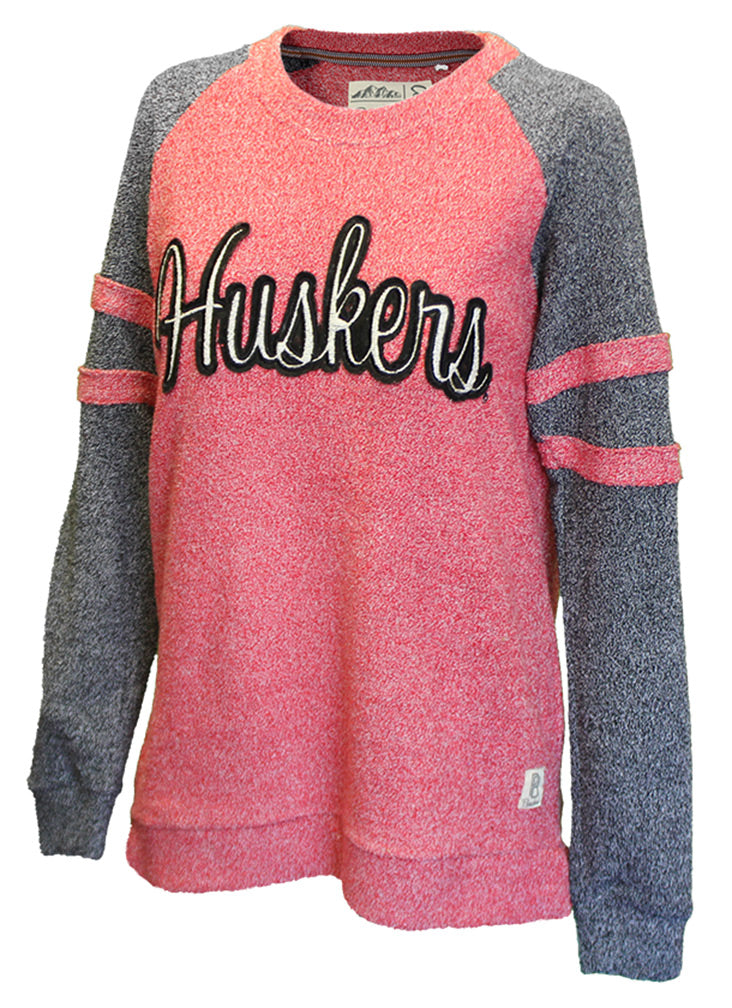 Nebraska Ladies Dawn Stripe Terry Sweatshirt