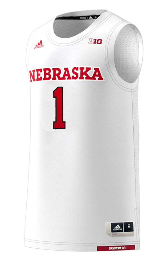 Adidas Huskers Home Basketball Jersey No. 1