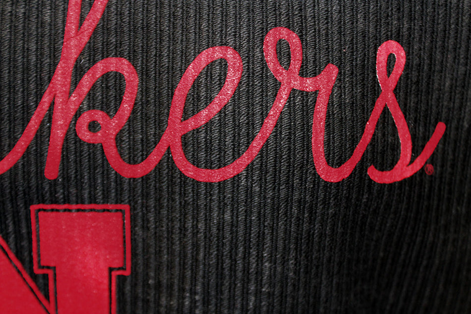 Womens Huskers Corded Comfy Crew