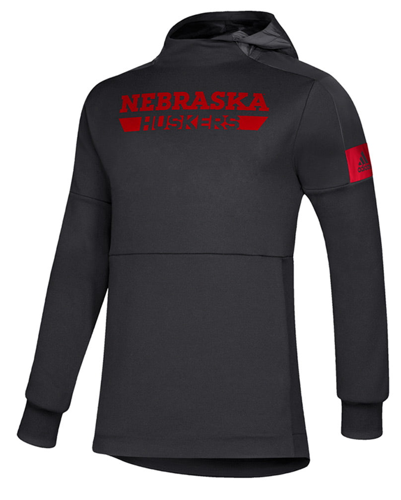 Adidas 2019 Official Sideline Game Mode Huskers Hoodie - Black
