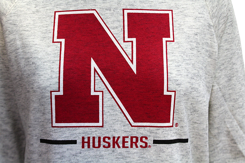 Womens Nebraska Lily Funnel Neck Hoodie