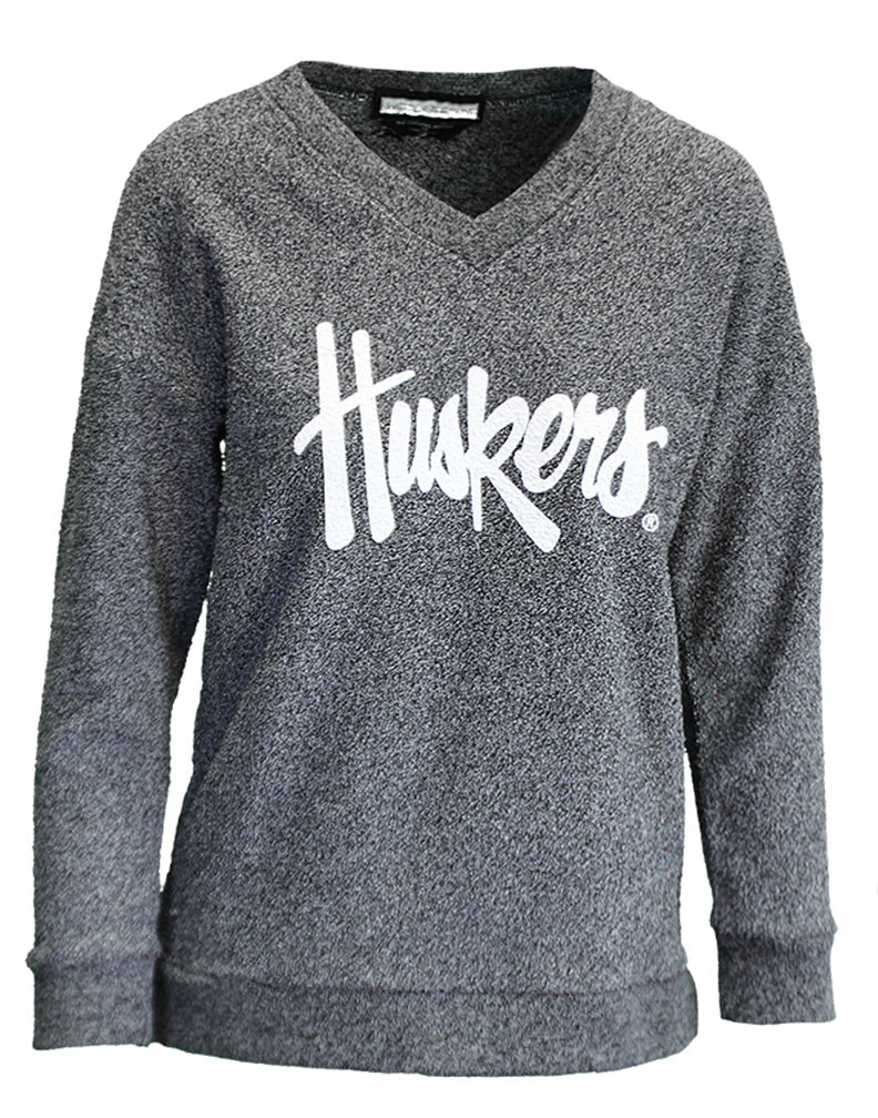 Ladies Reverse Loop Huskers VNeck