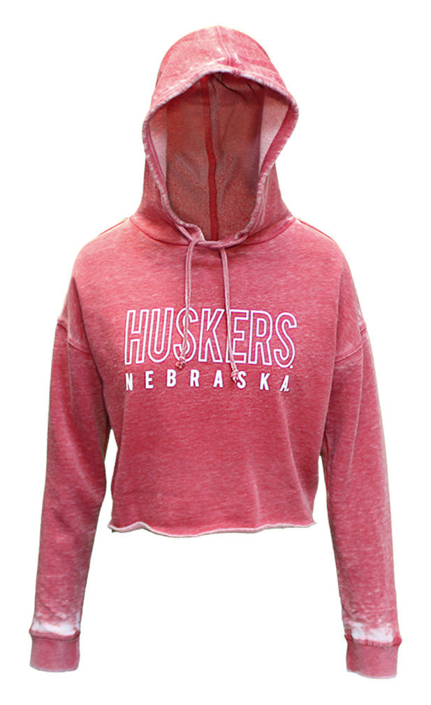 Womens Nebraska Huskers Cropped Chicka-D Hoodie