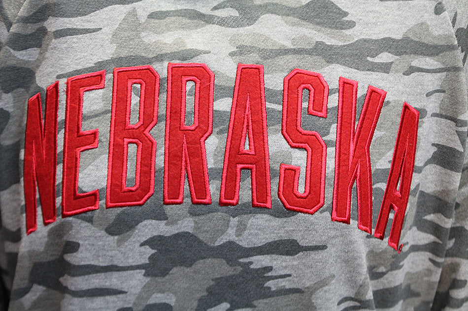 Womens Camo Nebraska Crew