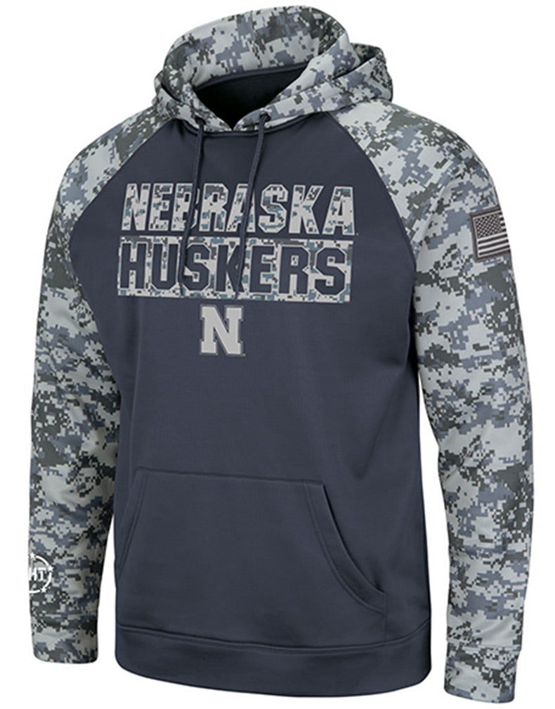 Nebraska Huskers OHT Camo Raglan Hoodie