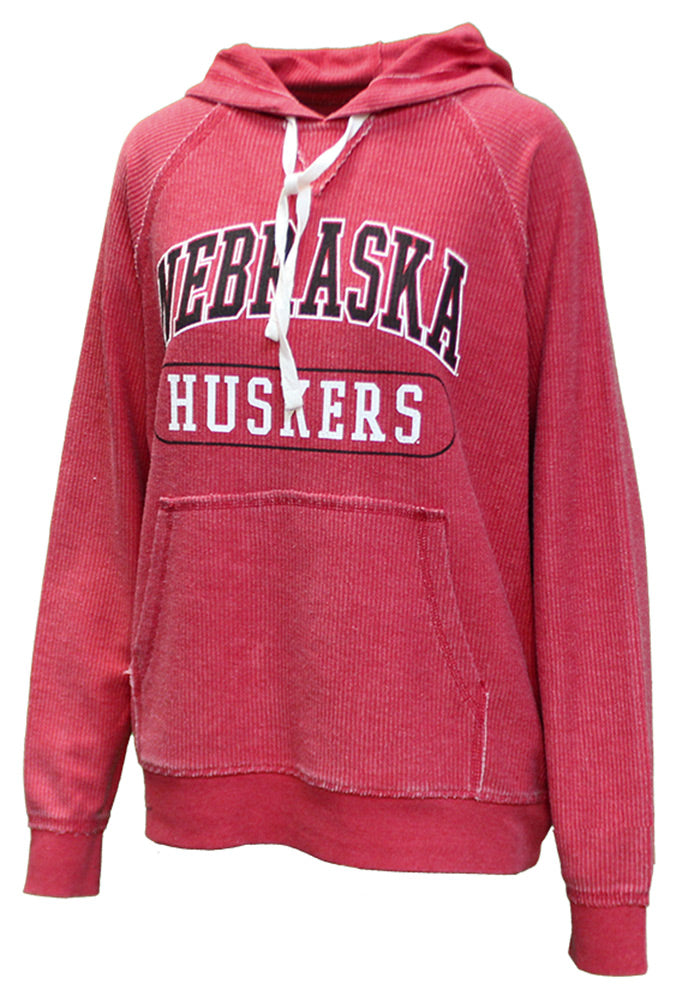 Womens Nebraska Huskers Corded Hoodie