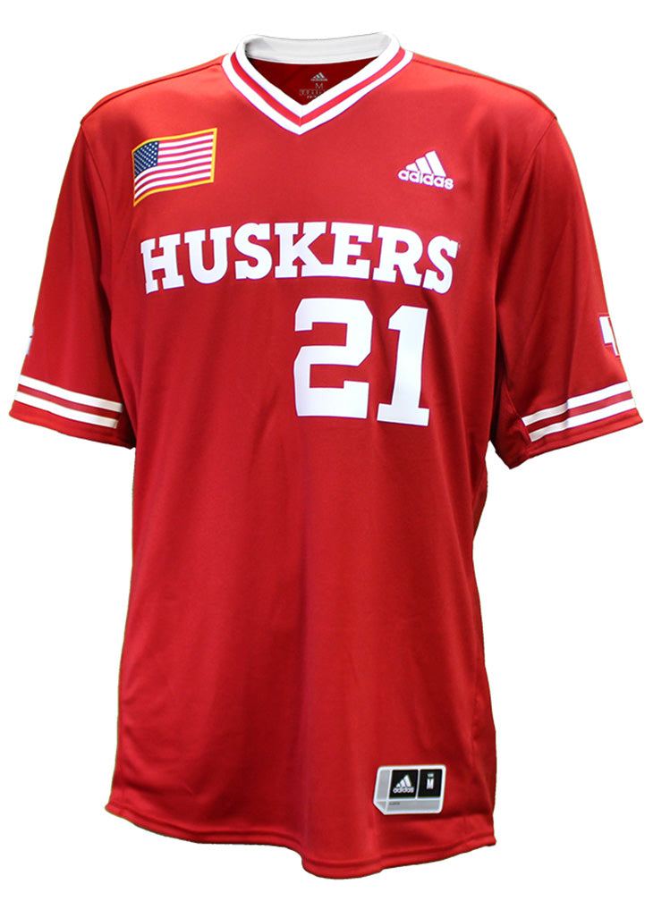 Adidas Nebraska Replica Pullover Baseball Jersey