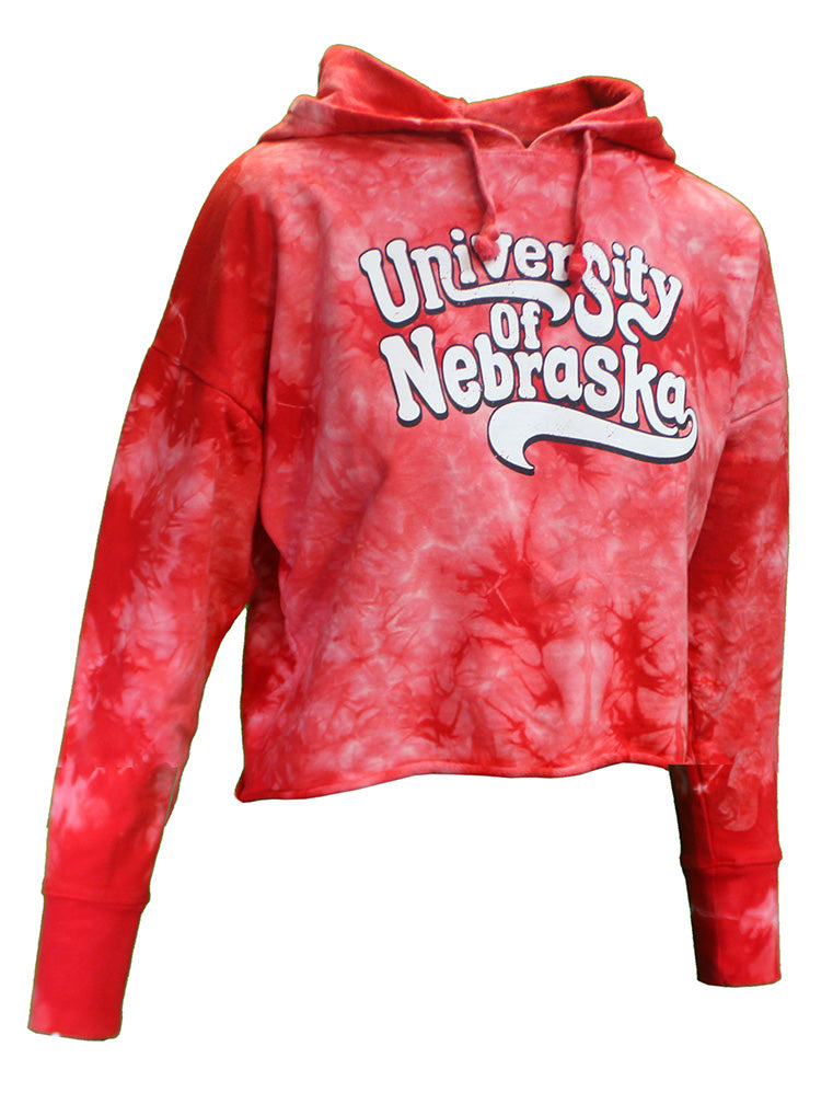 Womens University of Nebraska Cloud Wash Cropped Hoody