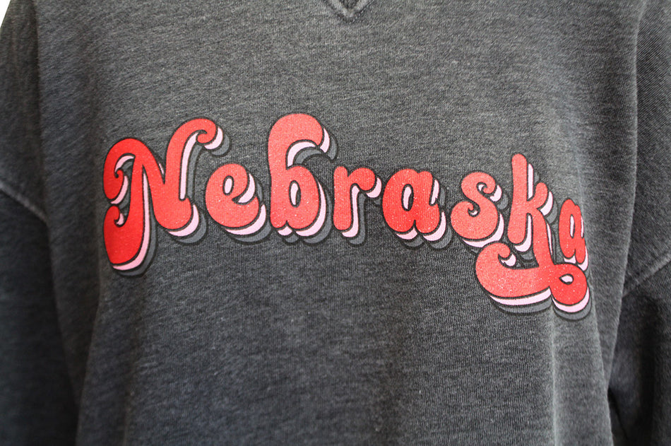 Womens Huskers Groovy Pullover