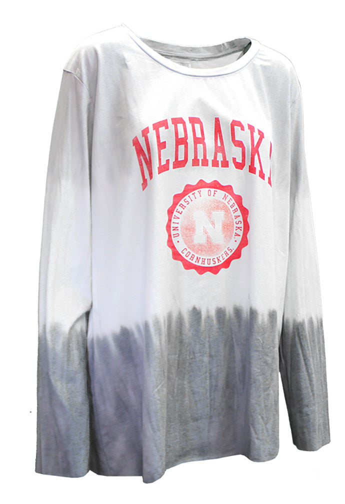 Womens Nebraska Ruffle Pullover